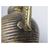 Early Antique Mixed Metal Dragon Motif Teapot