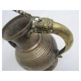 Early Antique Mixed Metal Dragon Motif Teapot