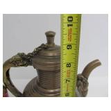 Early Antique Mixed Metal Dragon Motif Teapot