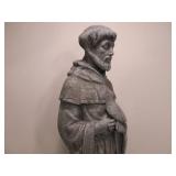 Large Heavy Figural Saint Francis w/Bird Outdoor Garden Statue