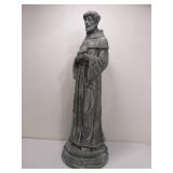 Large Heavy Figural Saint Francis w/Bird Outdoor Garden Statue