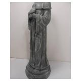Large Heavy Figural Saint Francis w/Bird Outdoor Garden Statue