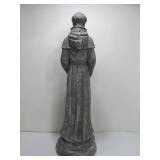 Large Heavy Figural Saint Francis w/Bird Outdoor Garden Statue