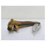 Very Cool Lock-Back Knife w/Bear Head Handle