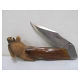 Very Cool Lock-Back Knife w/Bear Head Handle