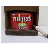 Primitive Vintage Folk Art Coffee Can Storage Rack