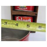 Primitive Vintage Folk Art Coffee Can Storage Rack
