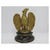 Signed Vintage Gilt Metal Patriotic American Eagle Bookends