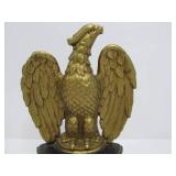 Signed Vintage Gilt Metal Patriotic American Eagle Bookends