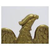Signed Vintage Gilt Metal Patriotic American Eagle Bookends