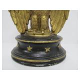 Signed Vintage Gilt Metal Patriotic American Eagle Bookends
