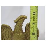 Signed Vintage Gilt Metal Patriotic American Eagle Bookends