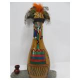 Signed Native American Painted Gourd Sculpture - Kenny Ray