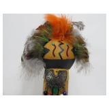 Signed Native American Painted Gourd Sculpture - Kenny Ray