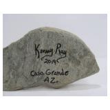 Signed Native American Painted Gourd Sculpture - Kenny Ray