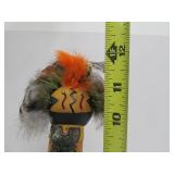 Signed Native American Painted Gourd Sculpture - Kenny Ray