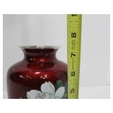 Very Nice Signed Japanese Sato Enameled Cloisonne Vase