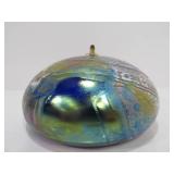 Lovely Signed hand Blown Art Glass Sculptural Oil Lamp