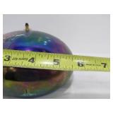Lovely Signed hand Blown Art Glass Sculptural Oil Lamp