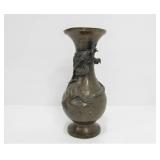 Antique Oriental Bronze/Brass Dragon Vase