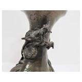 Antique Oriental Bronze/Brass Dragon Vase