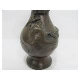 Antique Oriental Bronze/Brass Dragon Vase