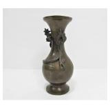 Antique Oriental Bronze/Brass Dragon Vase