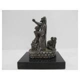 Vintage Weighted Sterling Silver Sculpture - Abraham w/Isaac on Mount Moriah