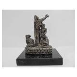 Vintage Weighted Sterling Silver Sculpture - Abraham w/Isaac on Mount Moriah