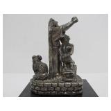 Vintage Weighted Sterling Silver Sculpture - Abraham w/Isaac on Mount Moriah
