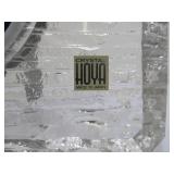 Larger Heavy Textured Crystal HOYA Desk Clock