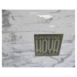Larger Heavy Textured Crystal HOYA Desk Clock