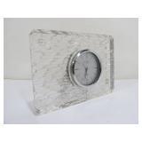 Larger Heavy Textured Crystal HOYA Desk Clock