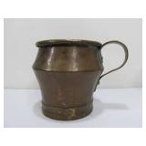 Large Antique Copper Beer Mug Tankard