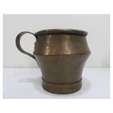 Large Antique Copper Beer Mug Tankard