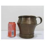 Large Antique Copper Beer Mug Tankard