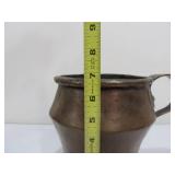 Large Antique Copper Beer Mug Tankard