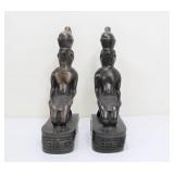 Large Egyptian Bird Deity Sculptures or Bookends