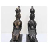 Large Egyptian Bird Deity Sculptures or Bookends