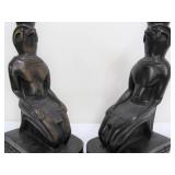 Large Egyptian Bird Deity Sculptures or Bookends