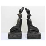 Large Egyptian Bird Deity Sculptures or Bookends