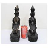 Large Egyptian Bird Deity Sculptures or Bookends