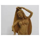 Highly Detailed Carved Wooden Figural Dancer Carving