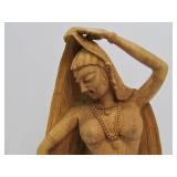 Highly Detailed Carved Wooden Figural Dancer Carving