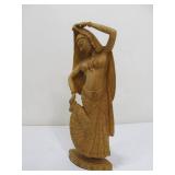 Highly Detailed Carved Wooden Figural Dancer Carving