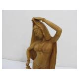 Highly Detailed Carved Wooden Figural Dancer Carving