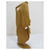 Highly Detailed Carved Wooden Figural Dancer Carving