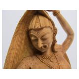 Highly Detailed Carved Wooden Figural Dancer Carving