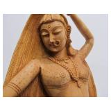 Highly Detailed Carved Wooden Figural Dancer Carving