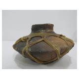 2 Sinew Wrapped Primitive Clay Jars